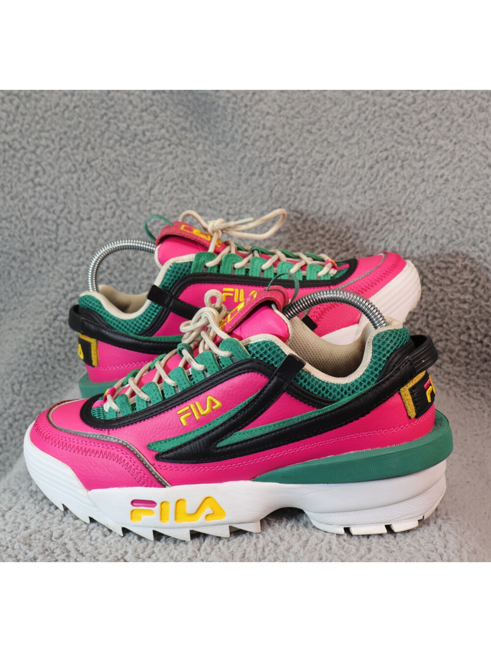 Fila Disruptor II Premium Casual Shoe Glow Pink Women Sz 10